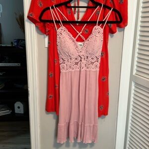 VS Pink Lace Slip Dress